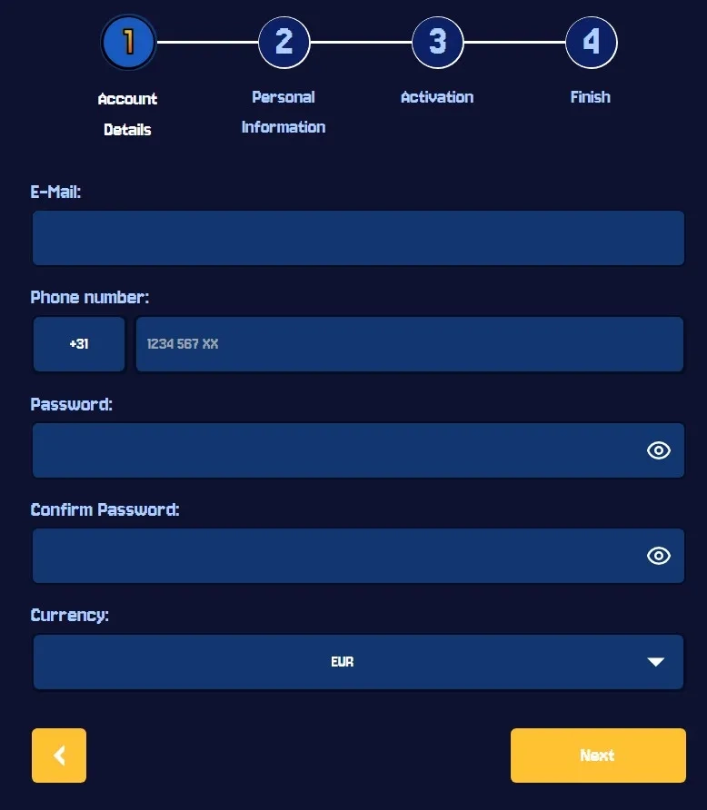 Register and Log In